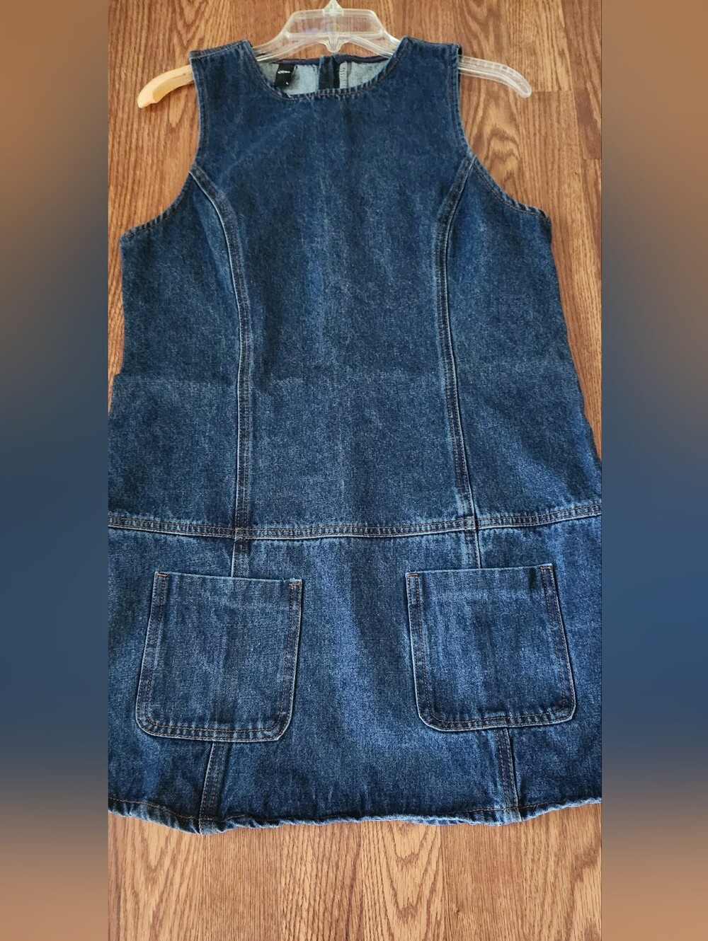 Cider Dark Blue Denim Mini Dress - Picture 5 of 7